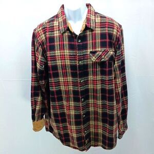 NWOT Legendary Whitetails Men's Buck Camp Flannel Shirt Corduroy Cotton Mens LT.